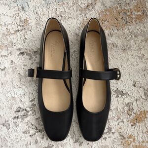 27 Edit Naturalizer Black Leather Mary Jane Flats Women’s Size 11